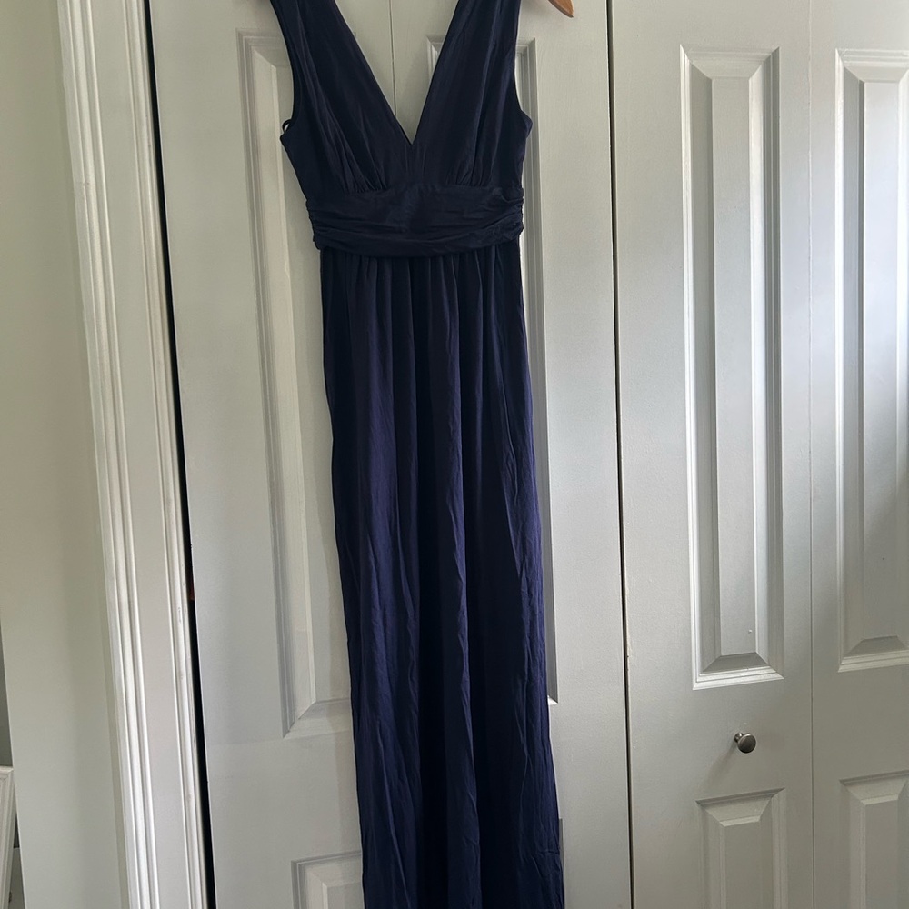 Tori Richard Deep Blue Maxi Dress